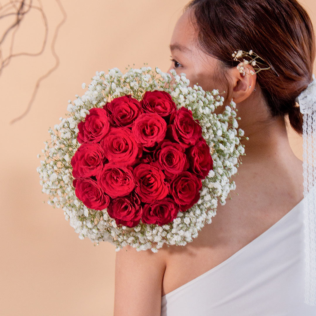 Aphrodite Red Rose Wedding Bouquet