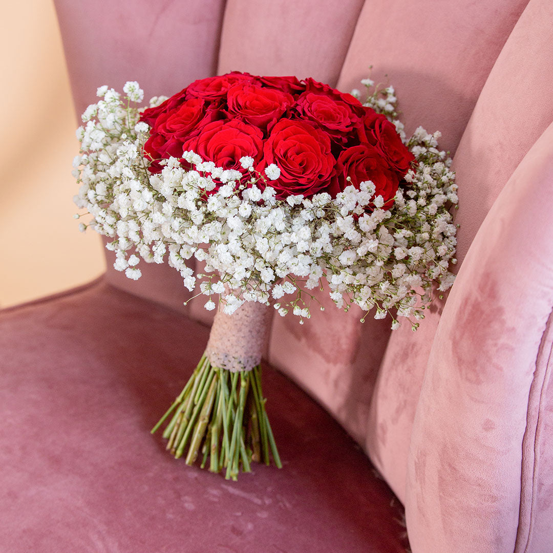 Aphrodite Red Rose Wedding Bouquet