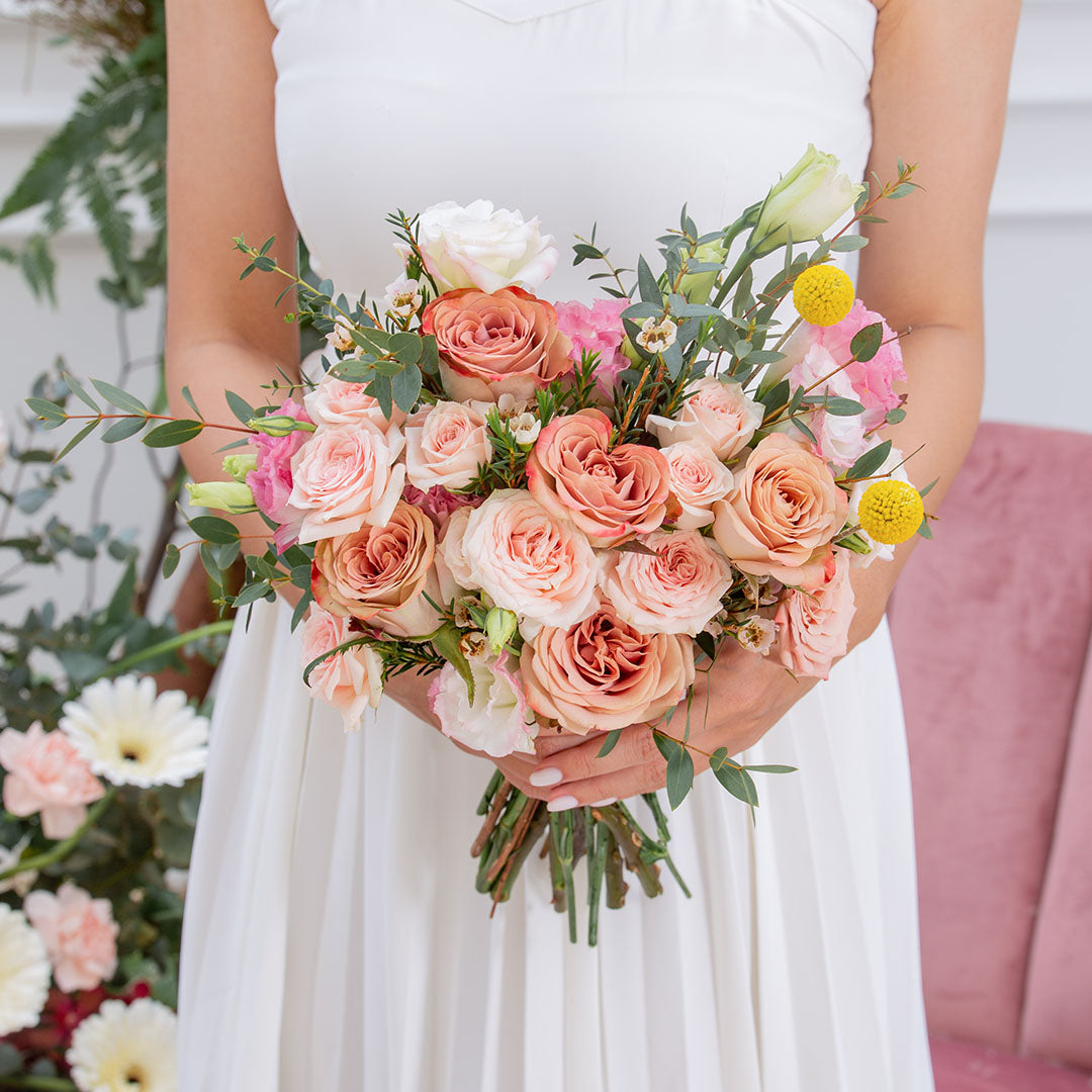 Callie Cappuccino Rose Bridal Bouquet