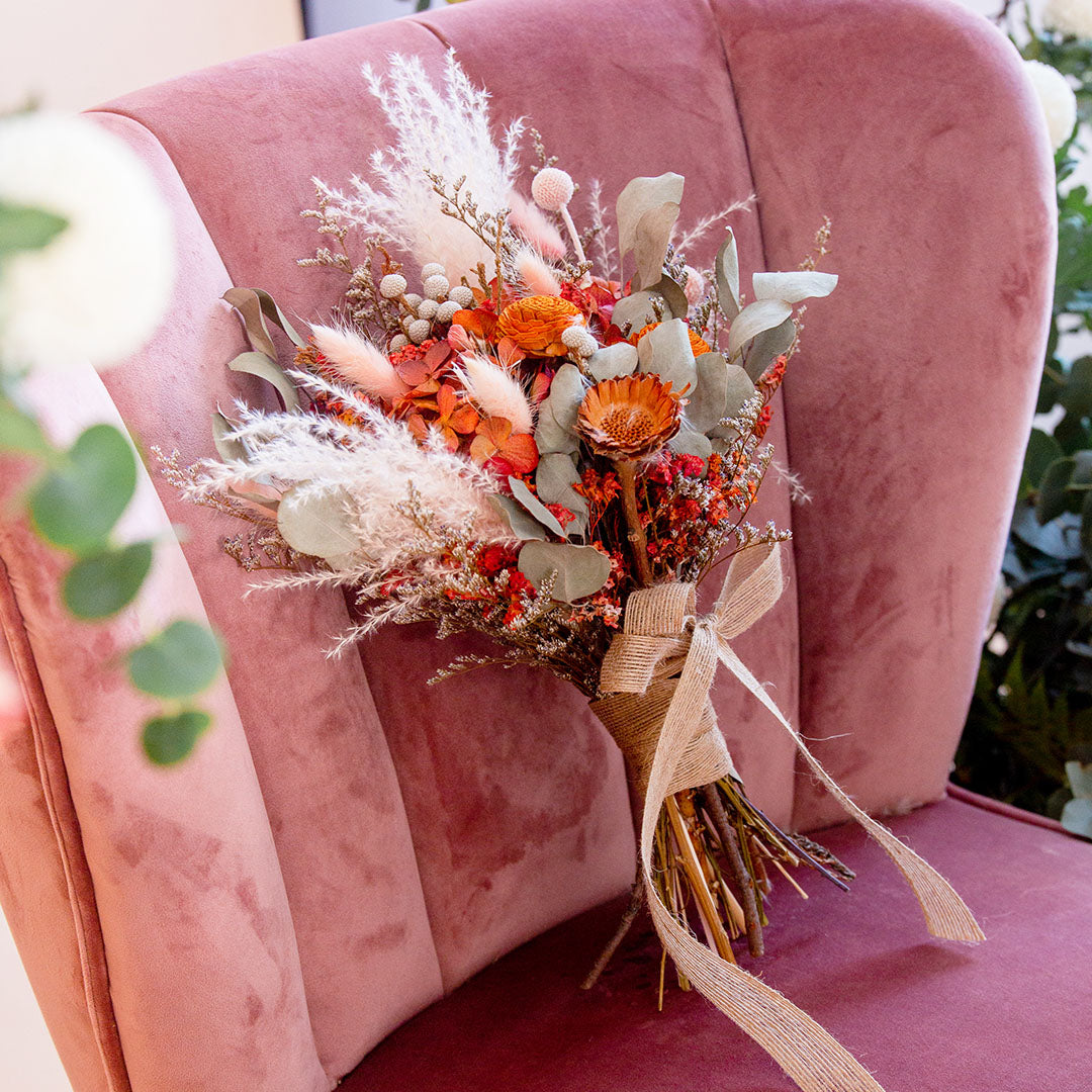 Janelle Dried Hydrangea Wedding Bouquet