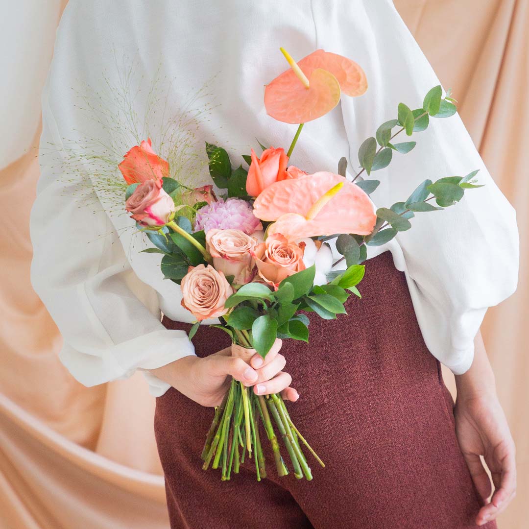 Philomena Pink Peony Hand-Tied Bouquet