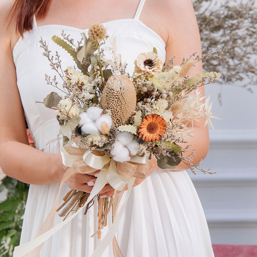 Rowan Dried Banksia Bridal Bouquet