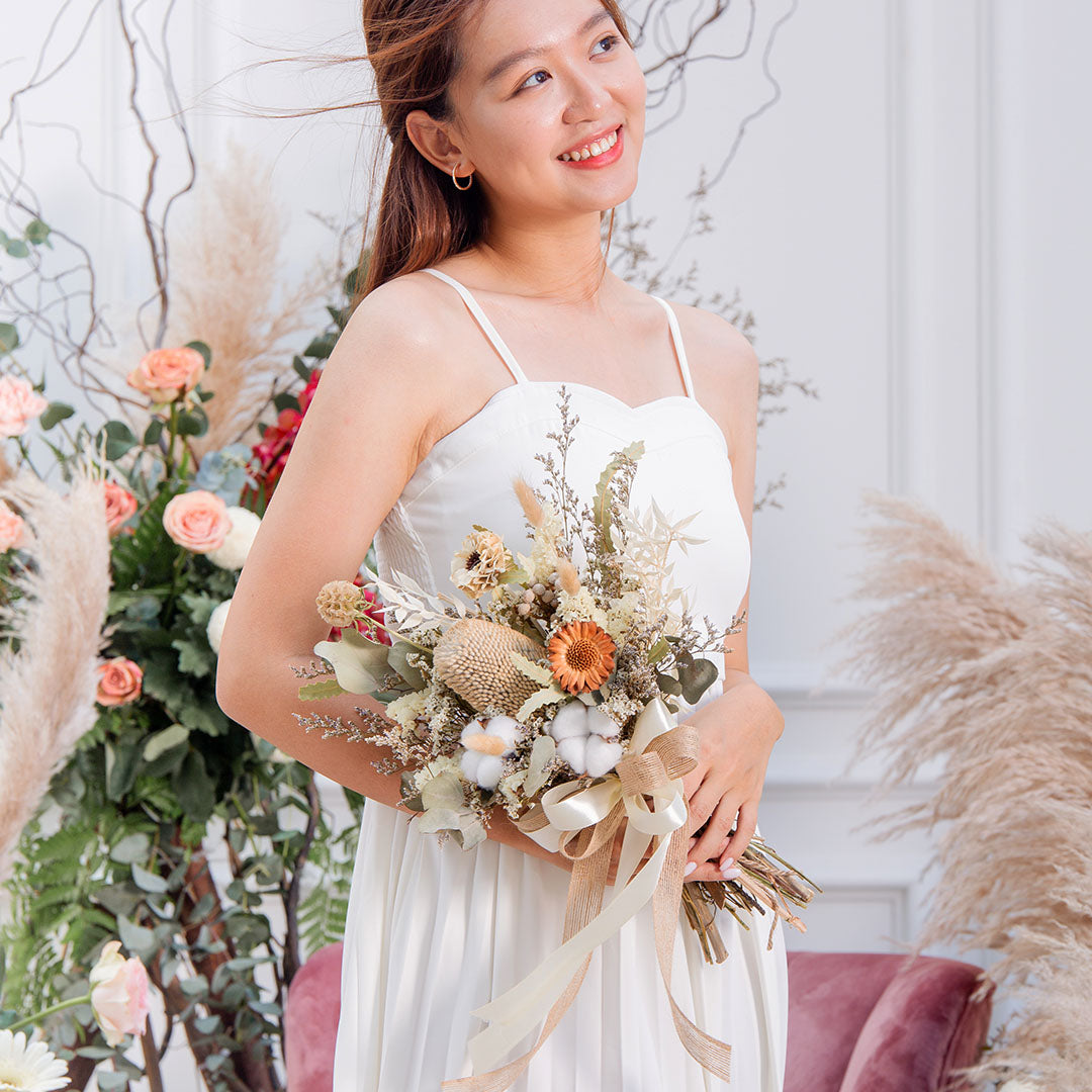 Rowan Dried Banksia Bridal Bouquet