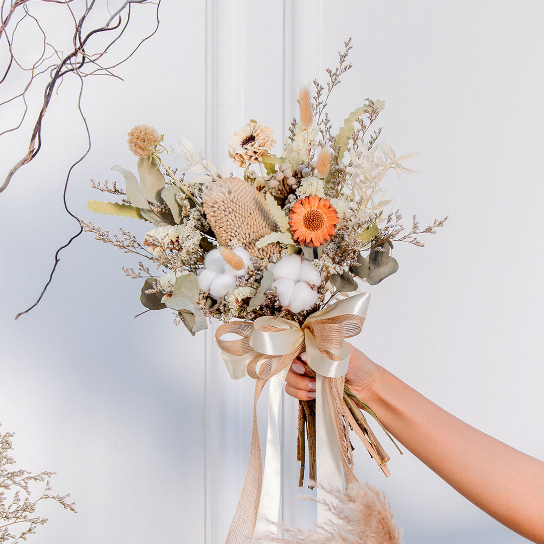 Rowan Dried Banksia Bridal Bouquet