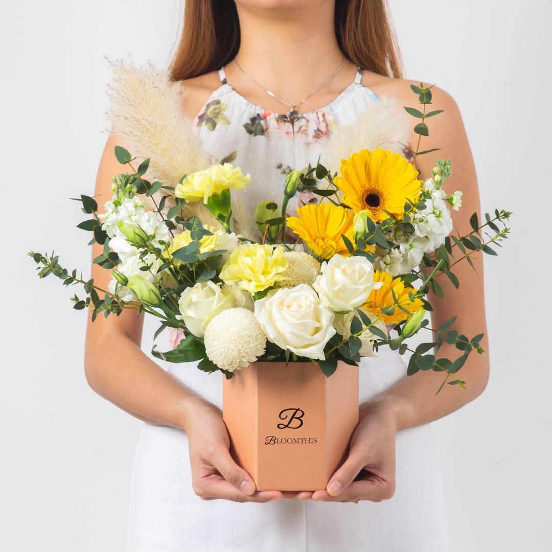 Beverley Yellow Gerbera Flower Box