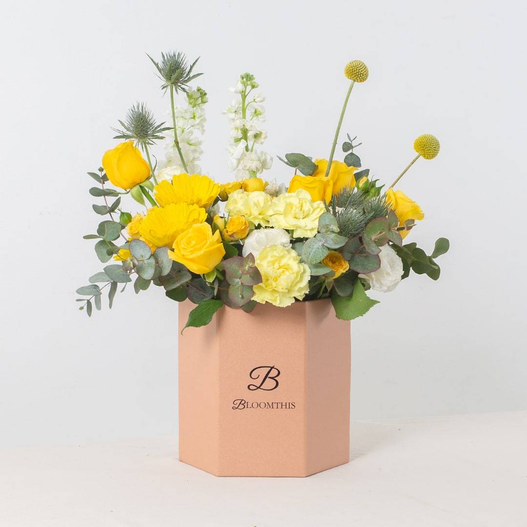 Beyonce Yellow Rose Flower Box