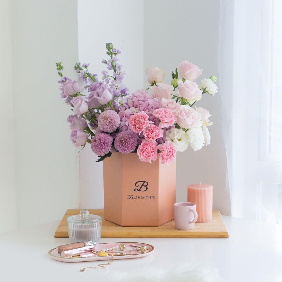 Casabella Pink Hydrangea Flower Box