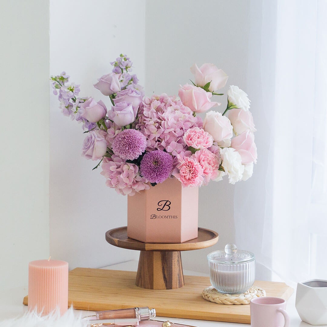 Casabella Pink Hydrangea Flower Box