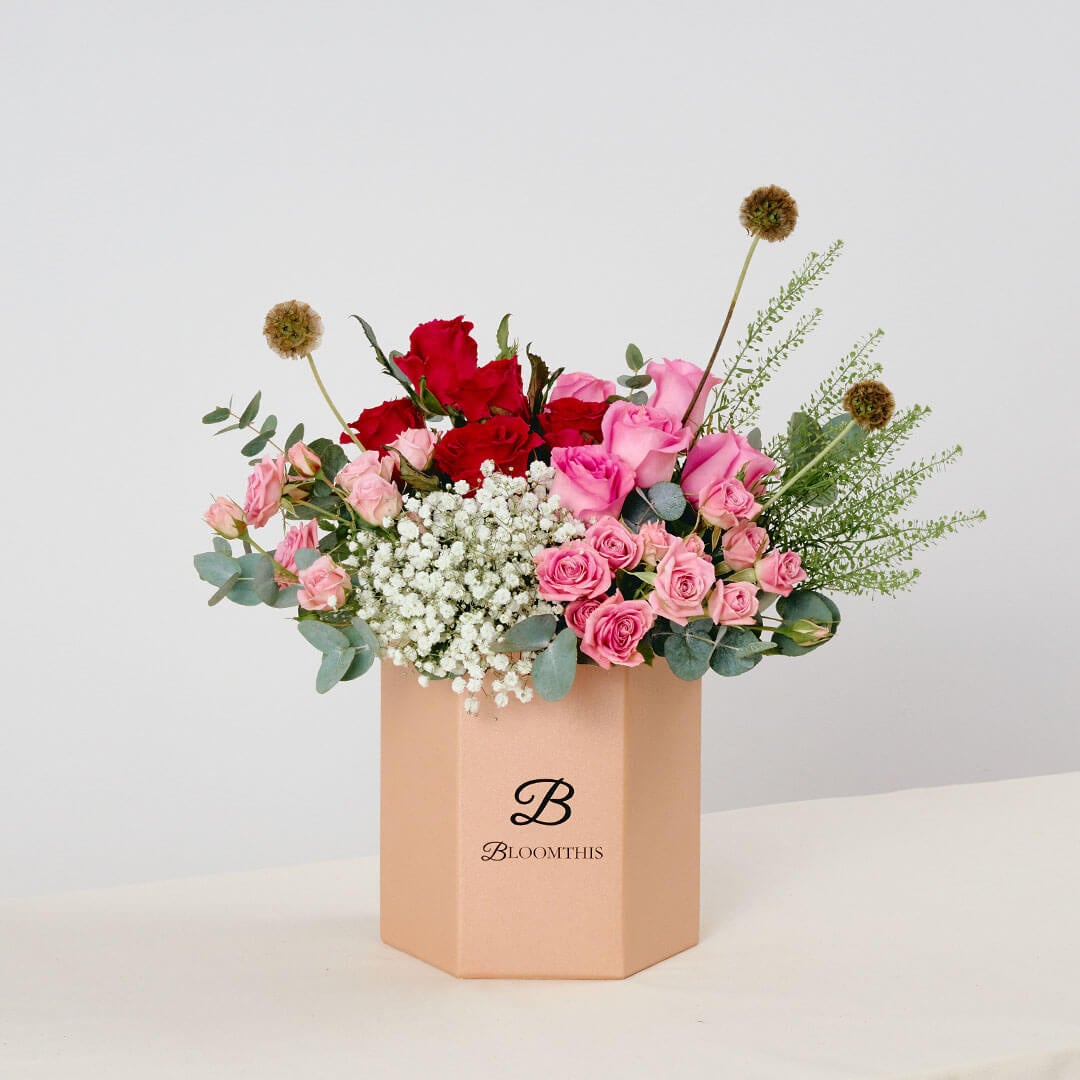 Catalina Pink Rose Flower Box (VD)