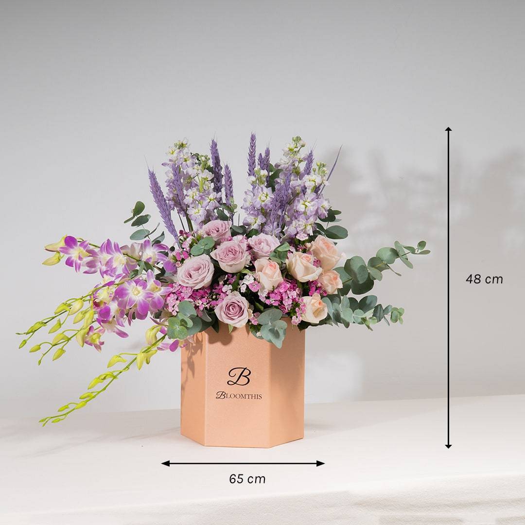 Cayden Rose & Orchid Flower Box