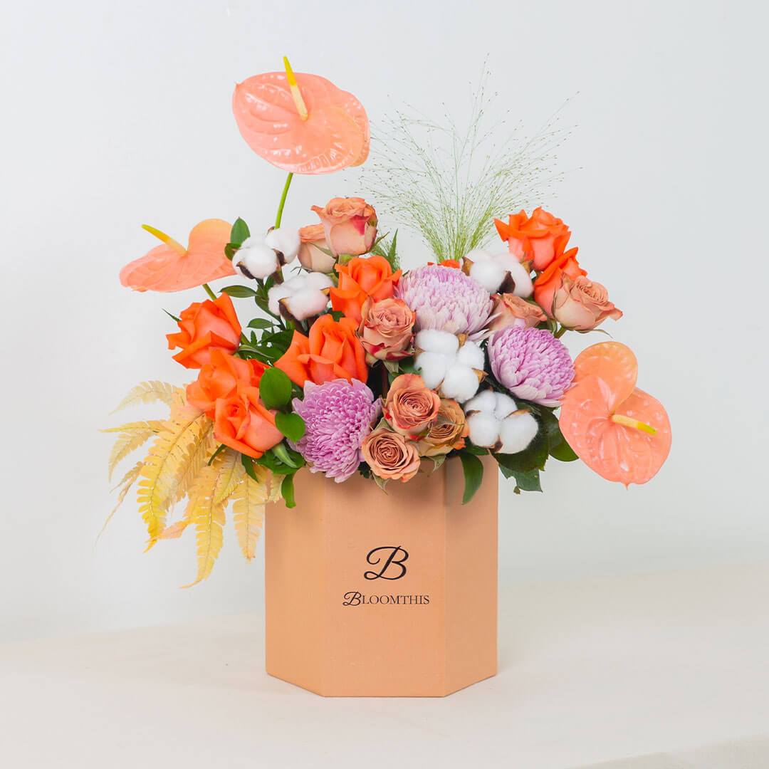 Fenella Pink Anthurium Flower Box