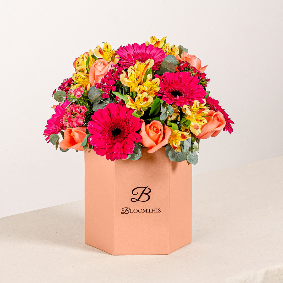 Matilda Gerbera & Rose Flower Box