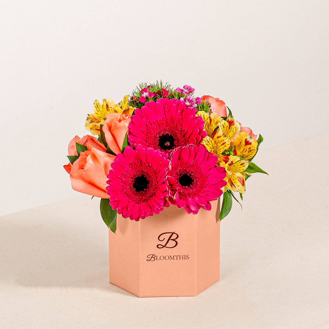 Matilda Gerbera & Rose Flower Box