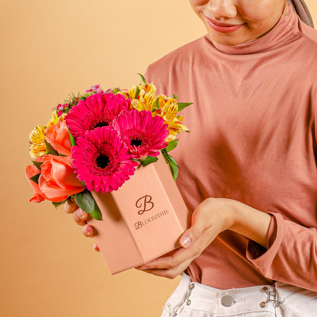 Matilda Gerbera & Rose Flower Box