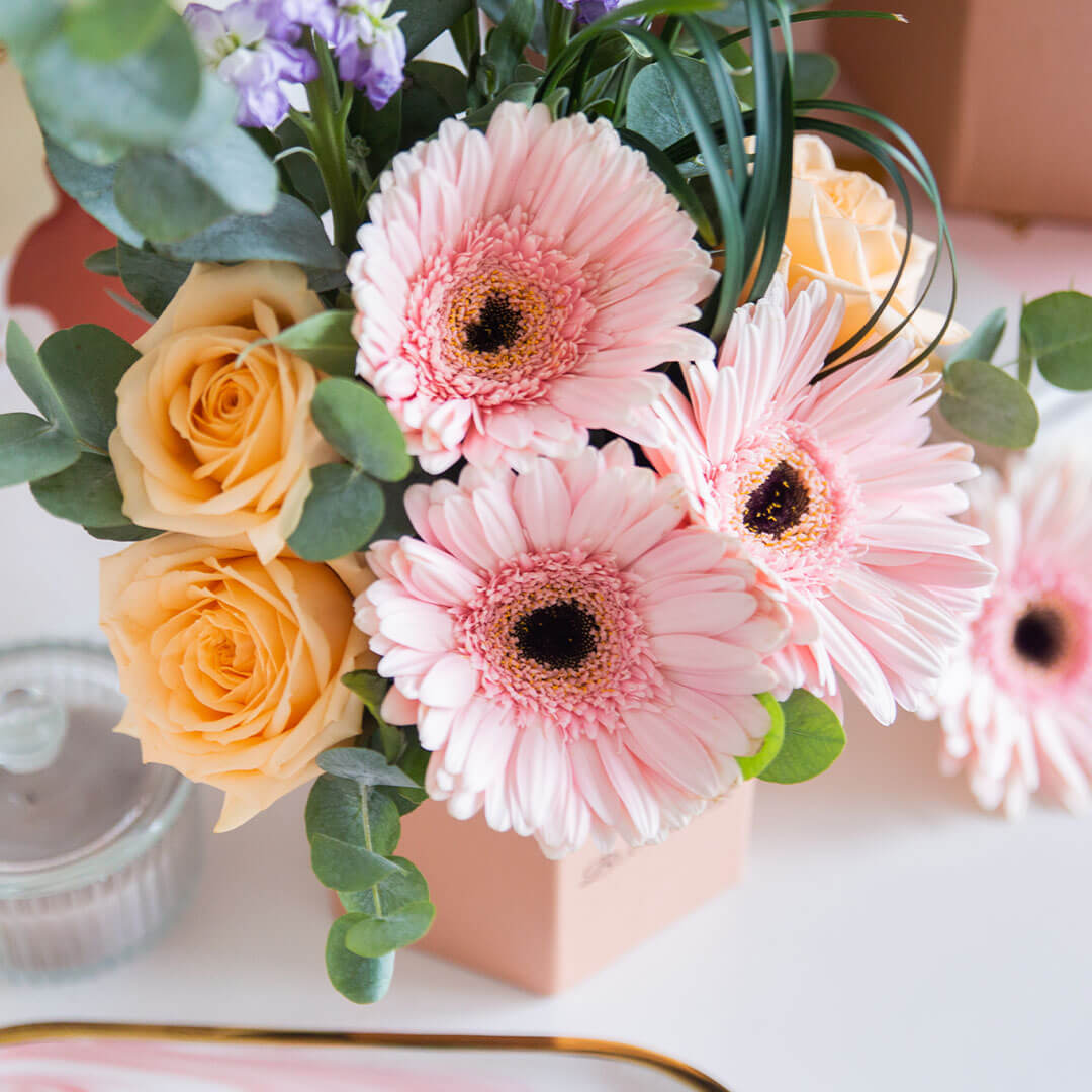 Naomi Pink Gerbera Flower Box (VD)