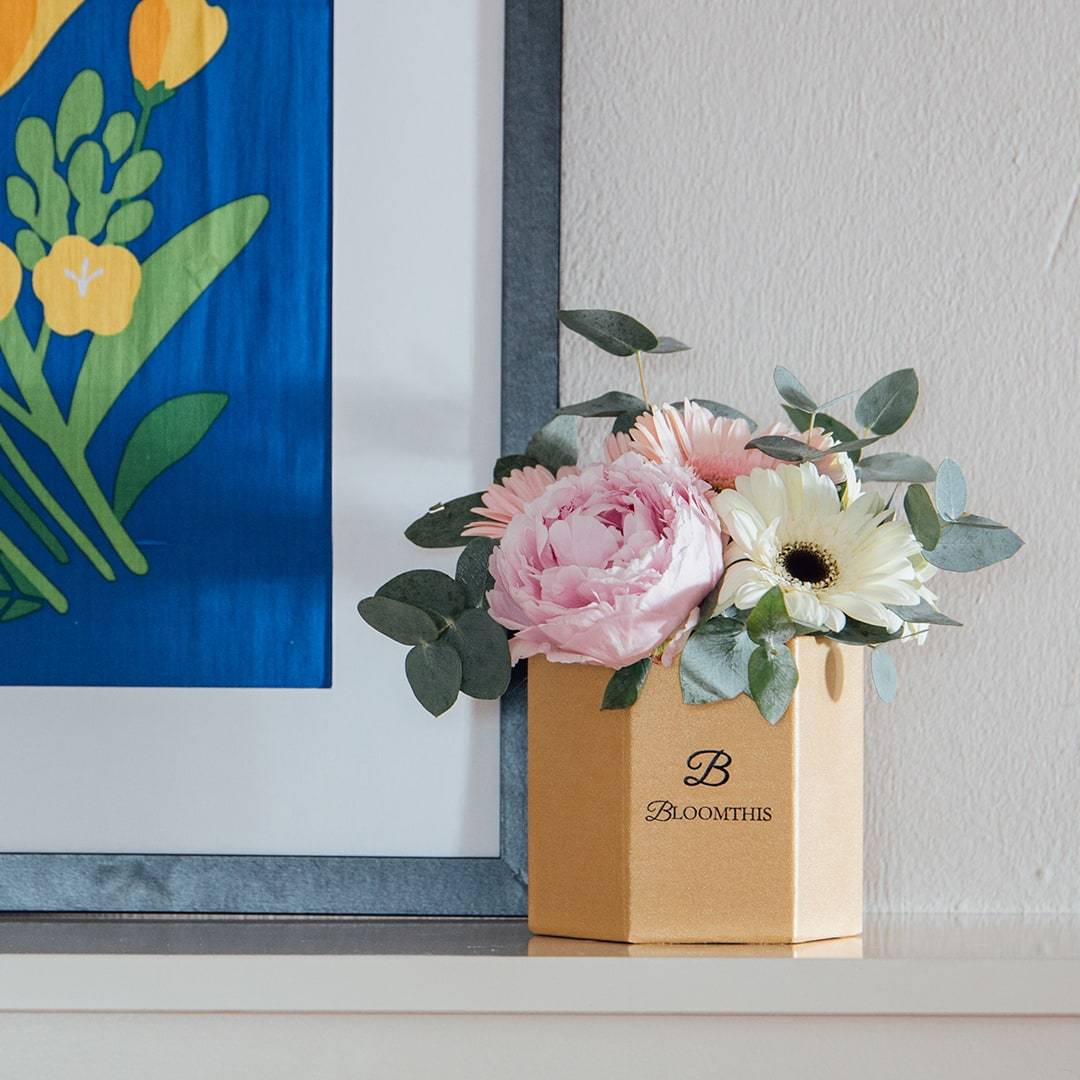 Priscilla Gerbera & Peony Flower Box