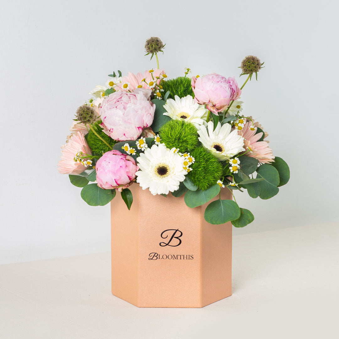 Prunella Pink Peony Flower Box