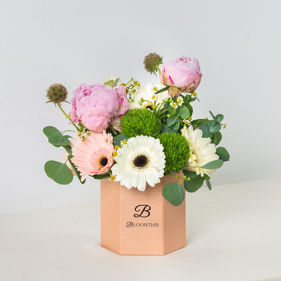 Prunella Pink Peony Flower Box