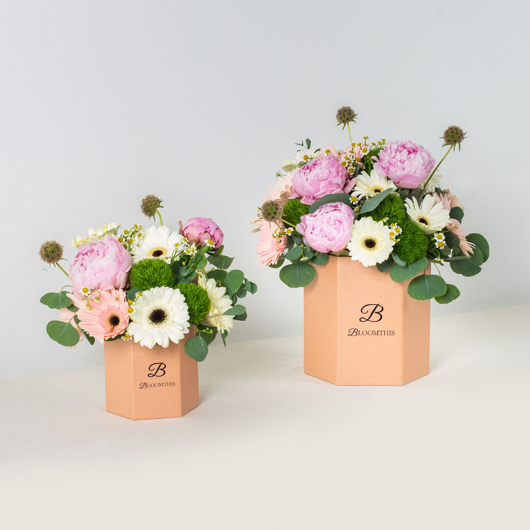 Prunella Pink Peony Flower Box