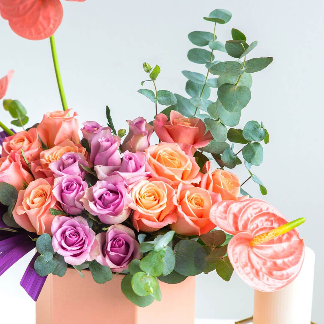 Riverlyn Pink Anthurium Flower Box