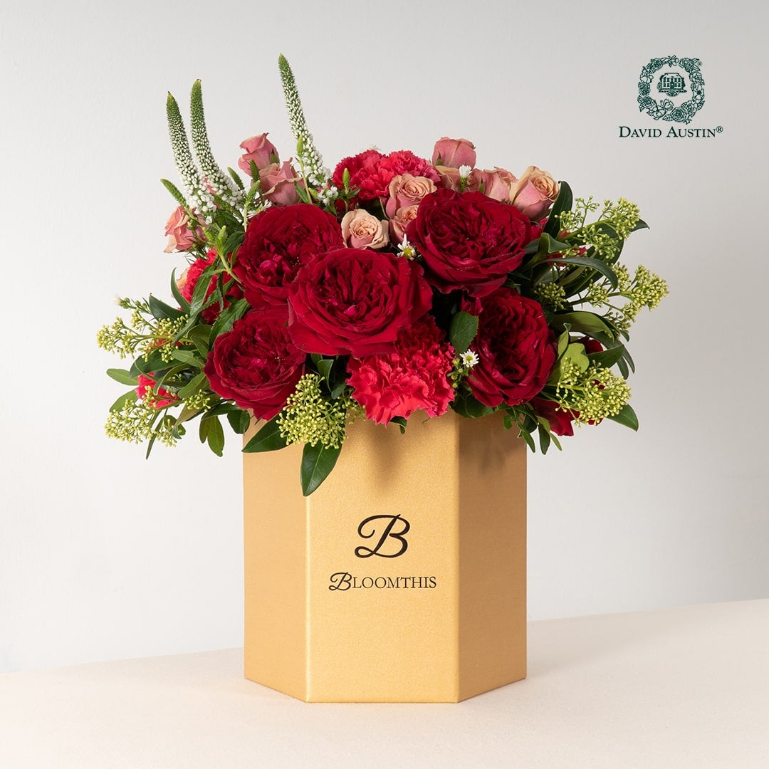 Tessie David Austin Rose Flower Box (VDV)