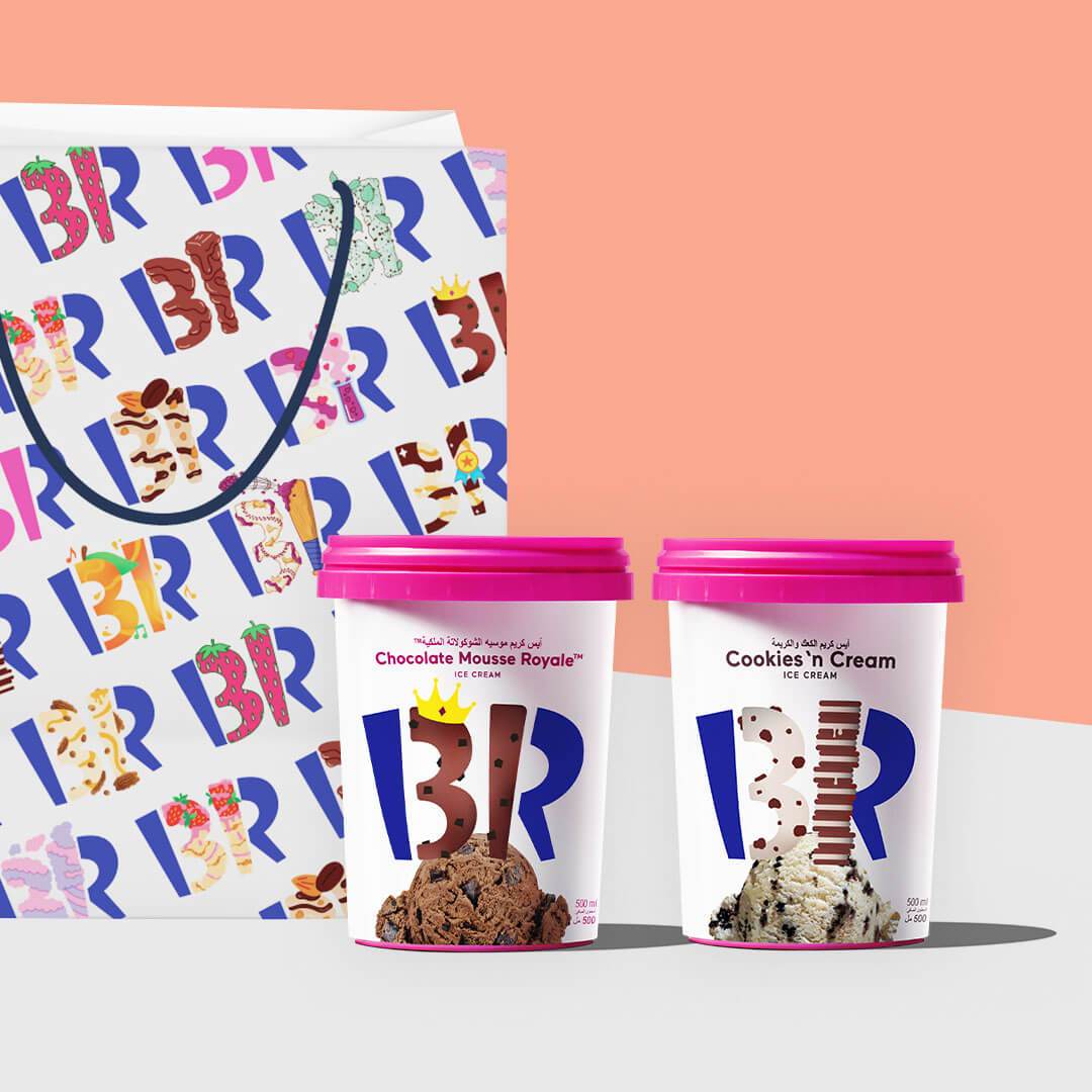 Baskin-Robbins Ice Cream Bundle (2 Pints)