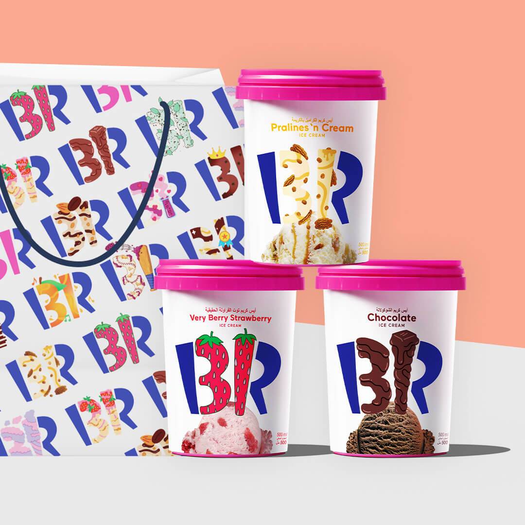 Baskin-Robbins Ice Cream Bundle (3 Pints)