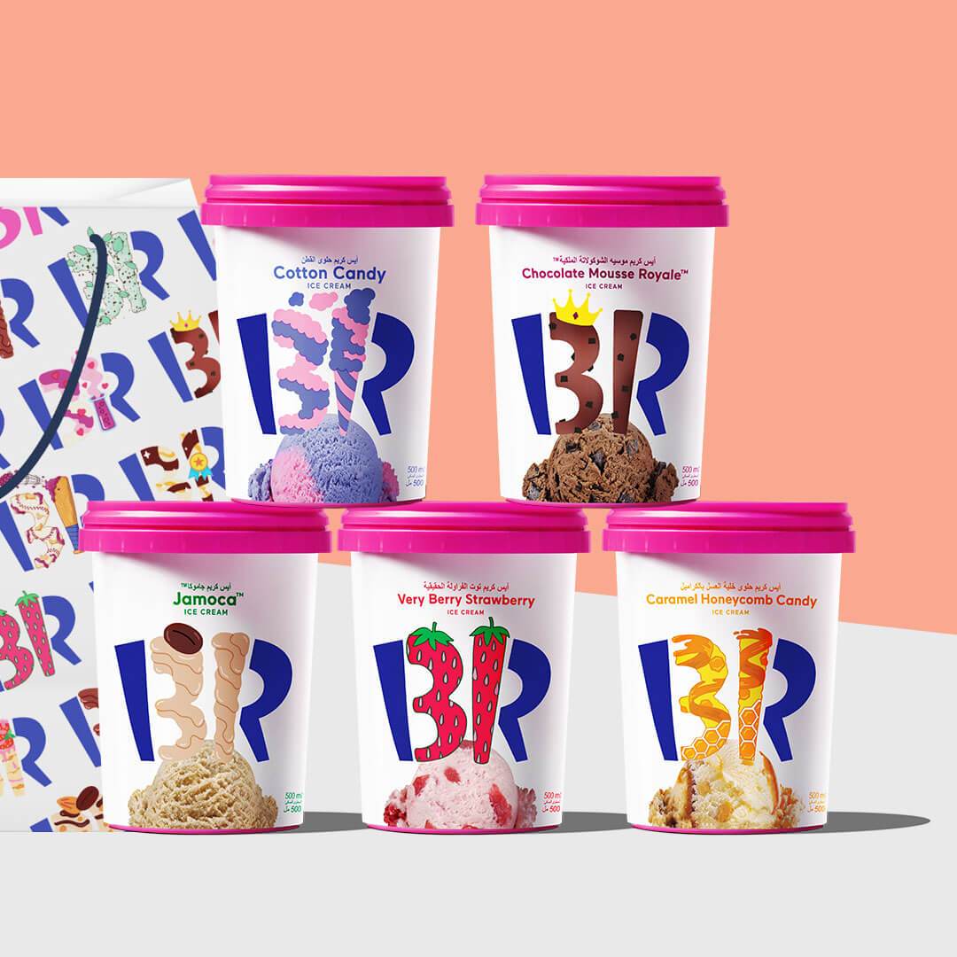 Baskin-Robbins Ice Cream Bundle (5 Pints)