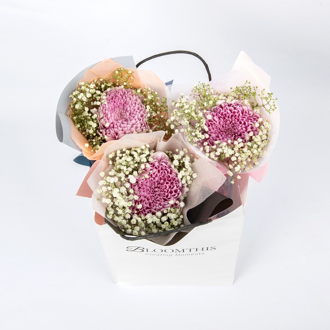 Roxy Chrysanthemum Mini Bouquet Set (3 pcs)