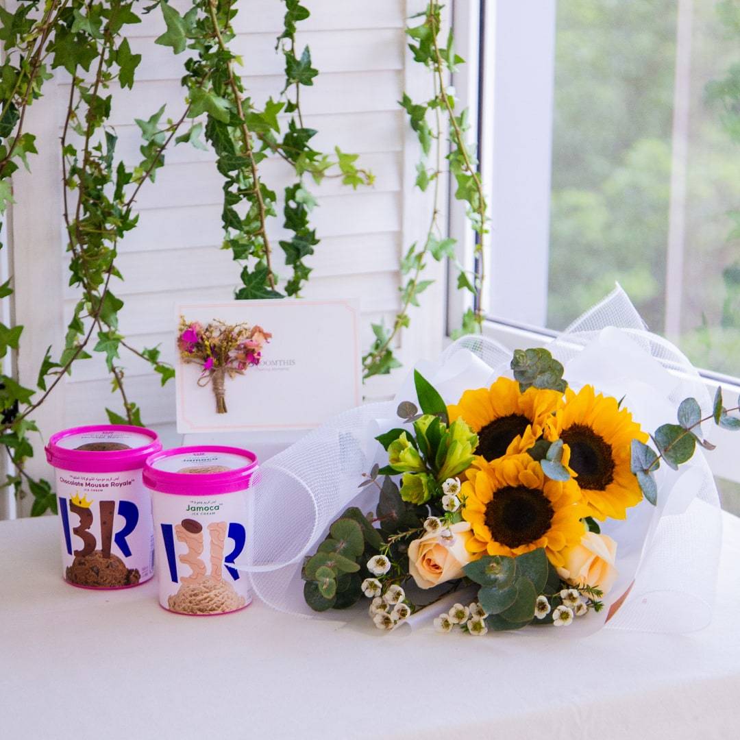 Baskin-Robbins White Bouquet Set