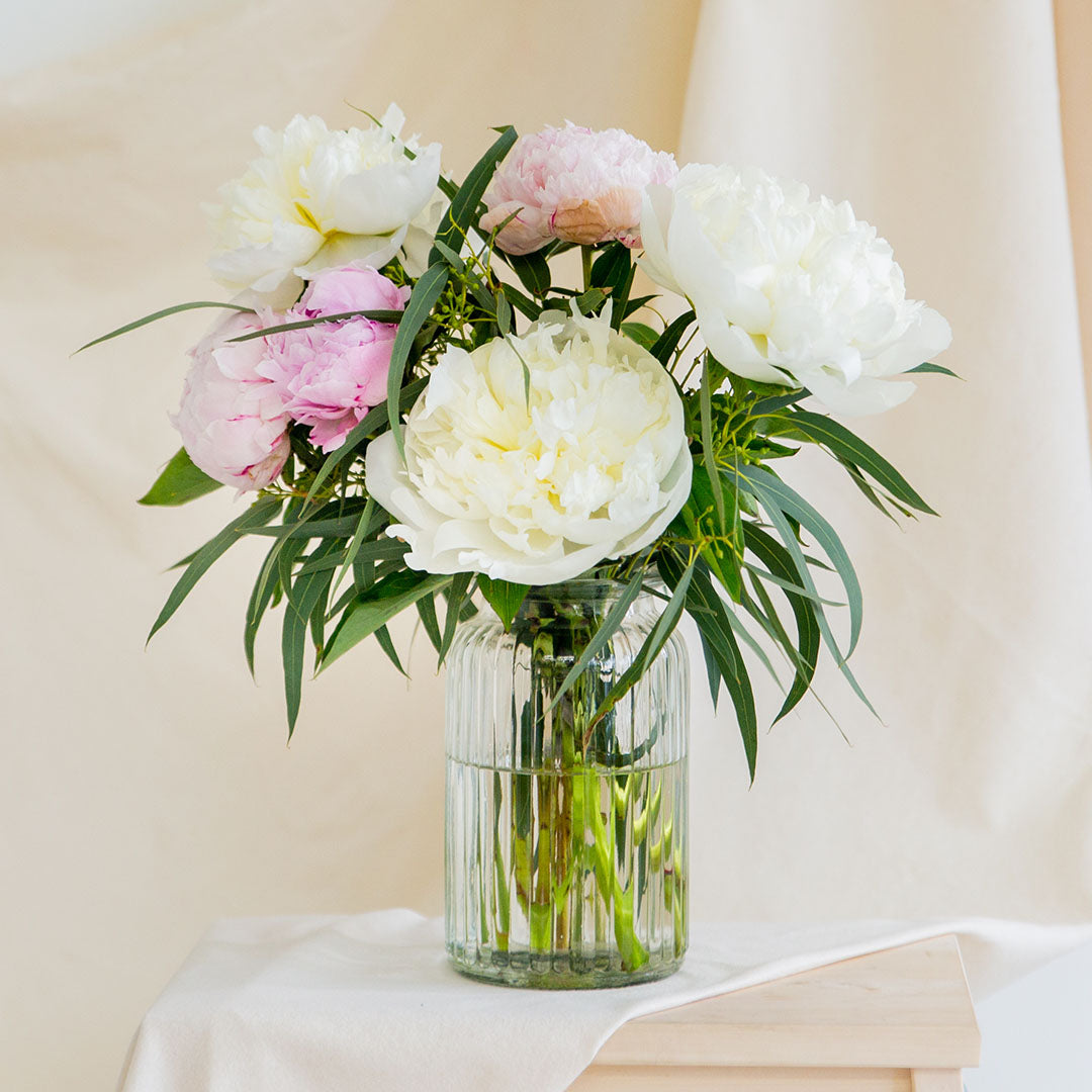 Prudence Pink & White Peony Vase