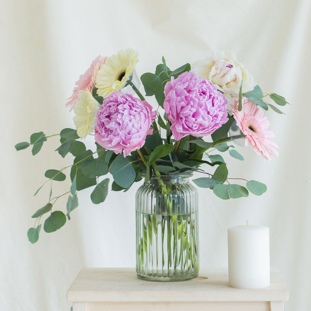 Prunella Pink Peony Vase