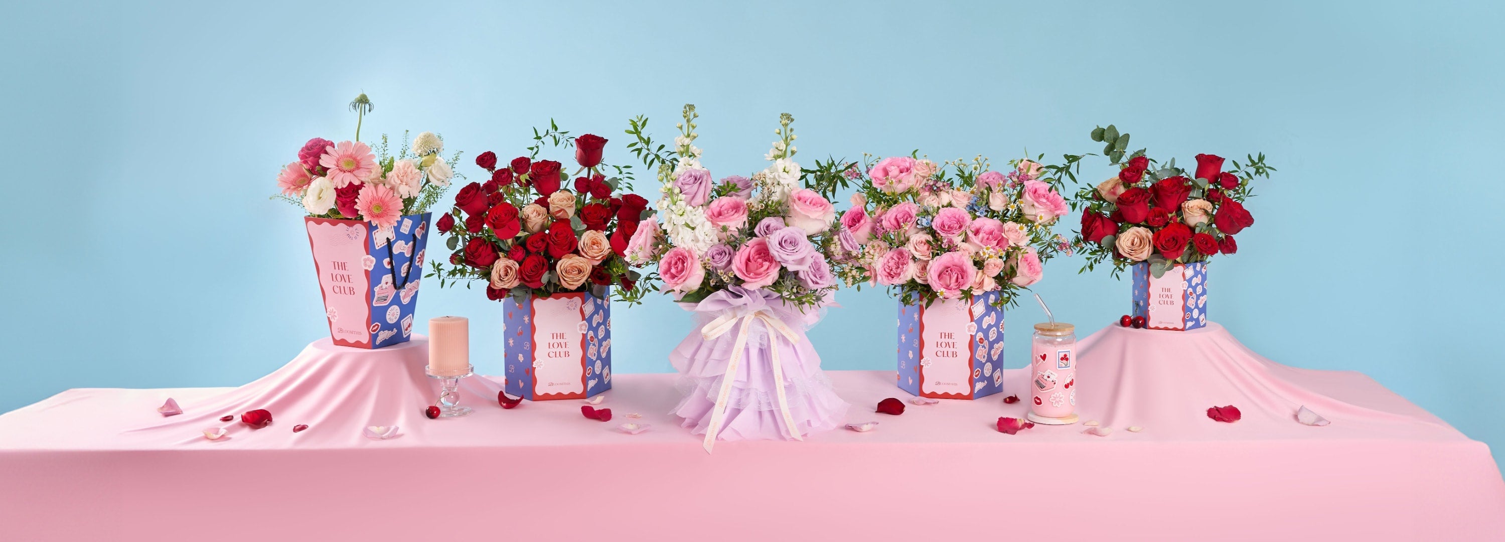 Love Club flower boxes and bloombags by BloomThis