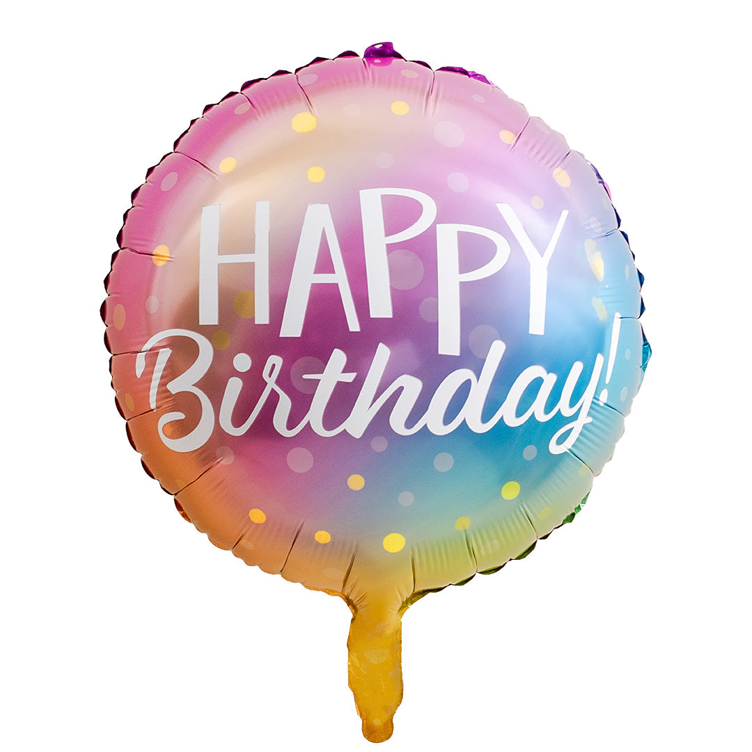 Happy Birthday Pastel Foil Balloon (18 in)