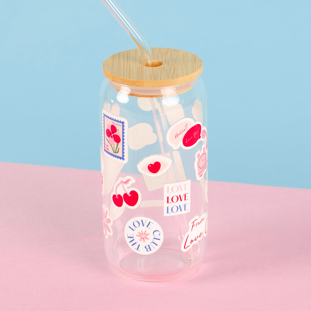 Love Club Glass Cup (500 ml)