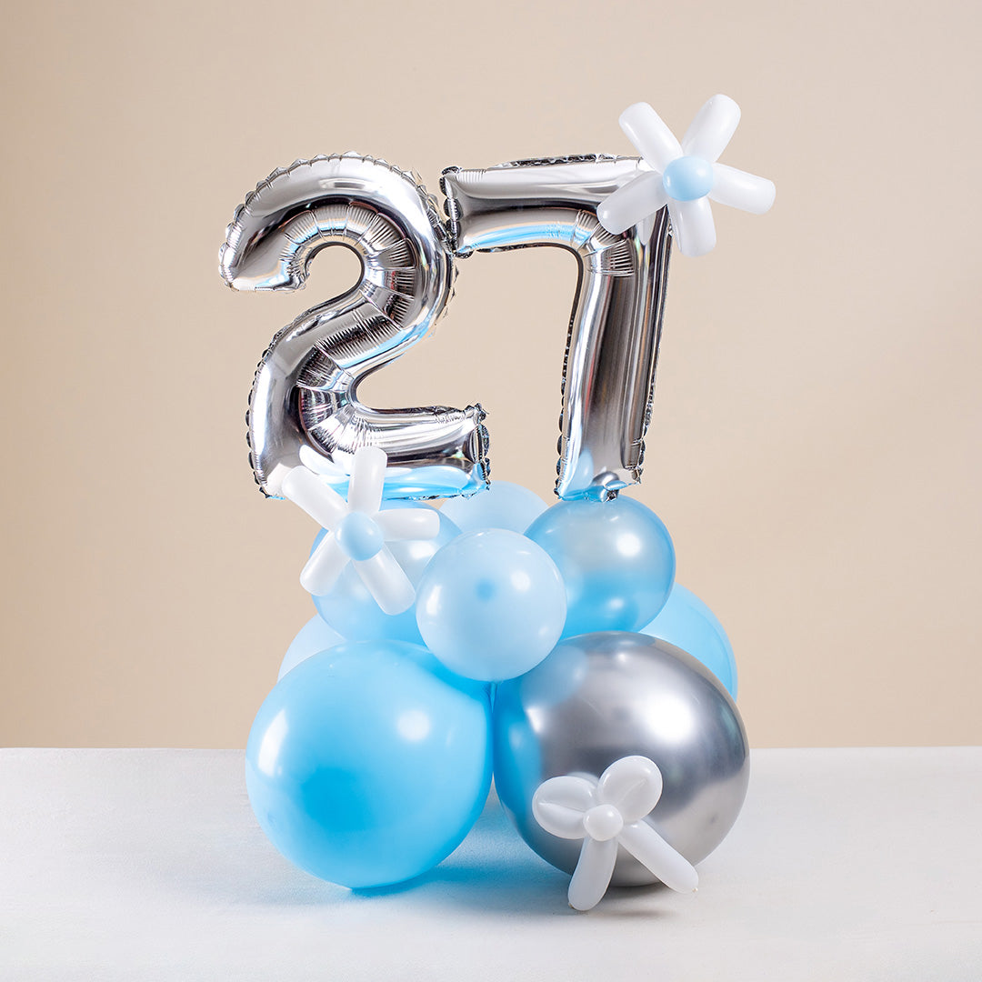 Baby Blue Mini Marquee Number Birthday Balloon