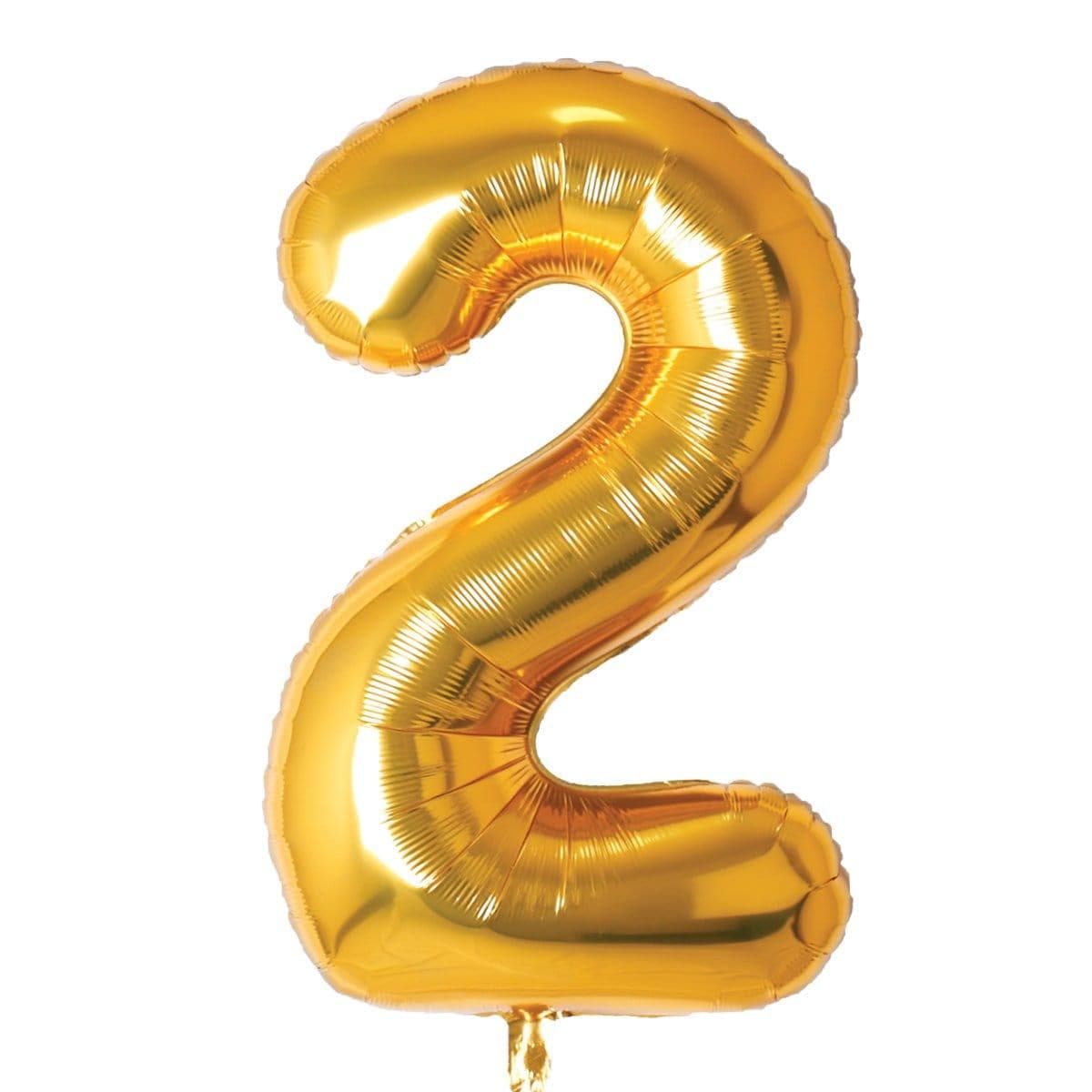 Gold Number 2 Foil Balloon (32 in)