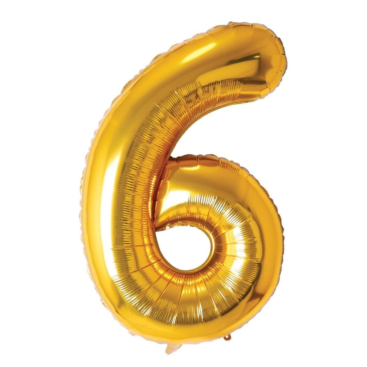 Gold Number 6 Foil Balloon (14 in)