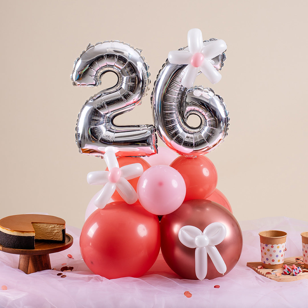 Rose Gold Mini Marquee Number Birthday Balloon