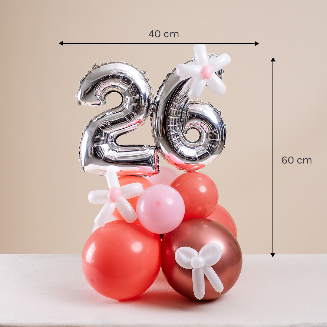 Rose Gold Mini Marquee Number Birthday Balloon