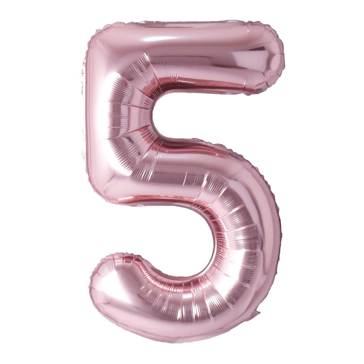 Rose Gold Number 5 Foil Balloon (32 in)