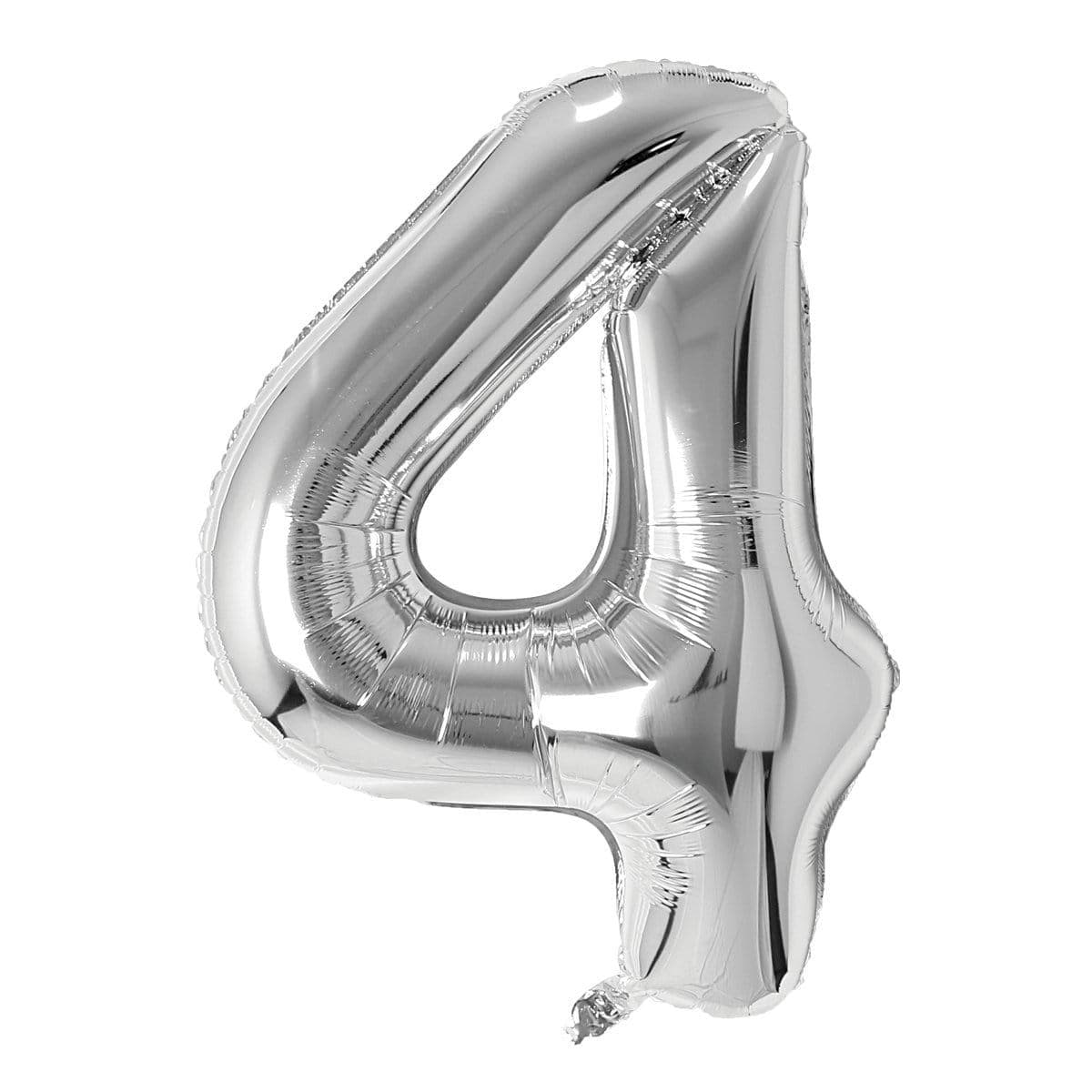 Silver Number 4 Foil Balloon (14 in)