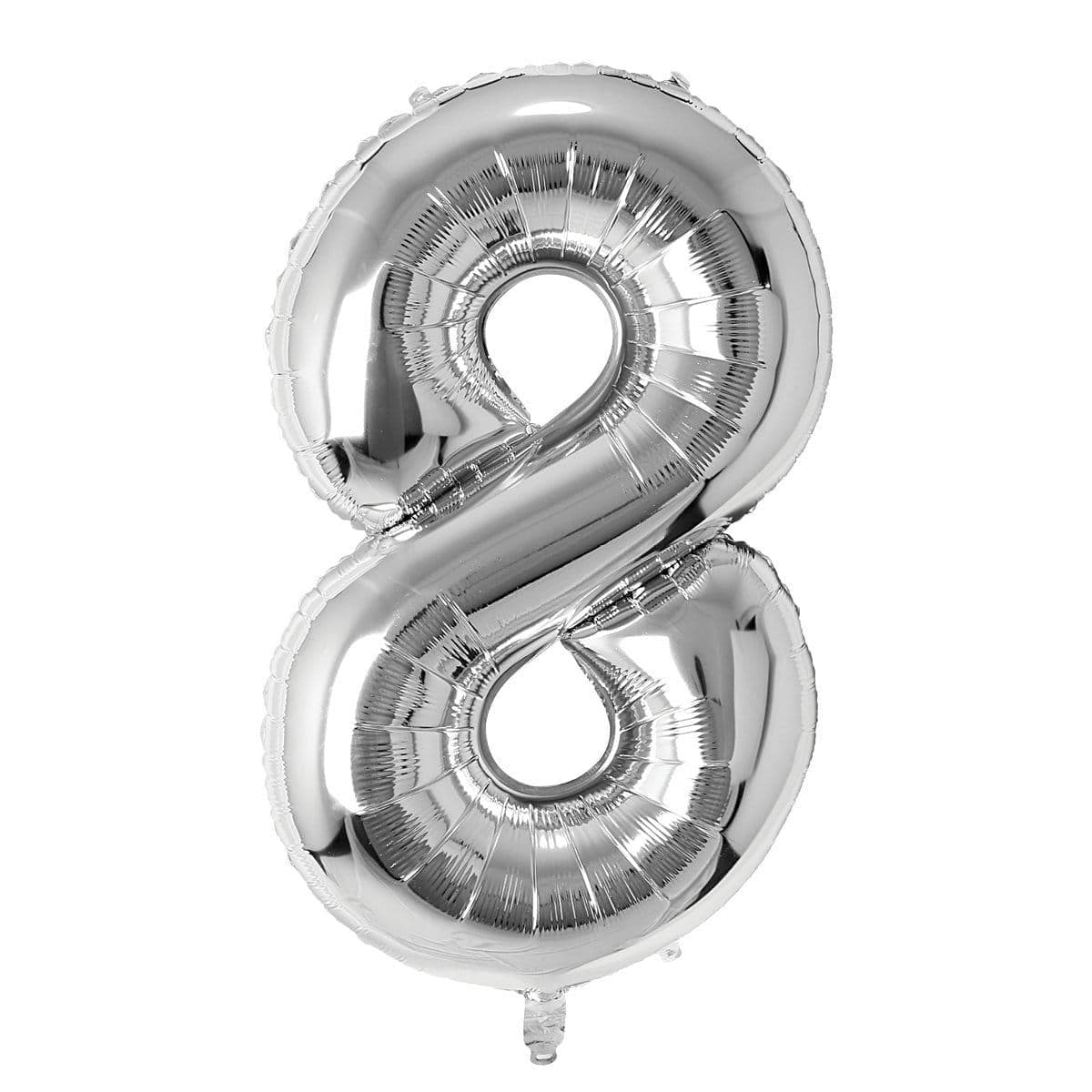 Silver Number 8 Foil Balloon (32 in)
