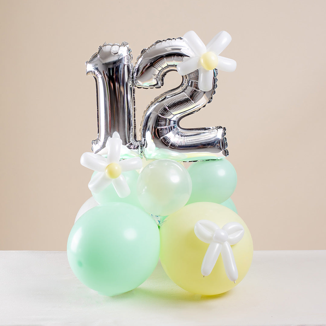 Vespa Mint Mini Marquee Number Birthday Balloon