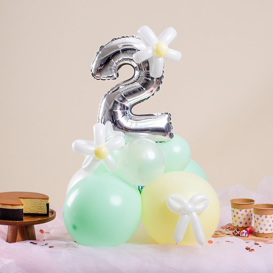 Vespa Mint Mini Marquee Number Birthday Balloon