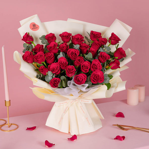 Kathy Red Rose Bouquet | Free Delivery | Bloomthis