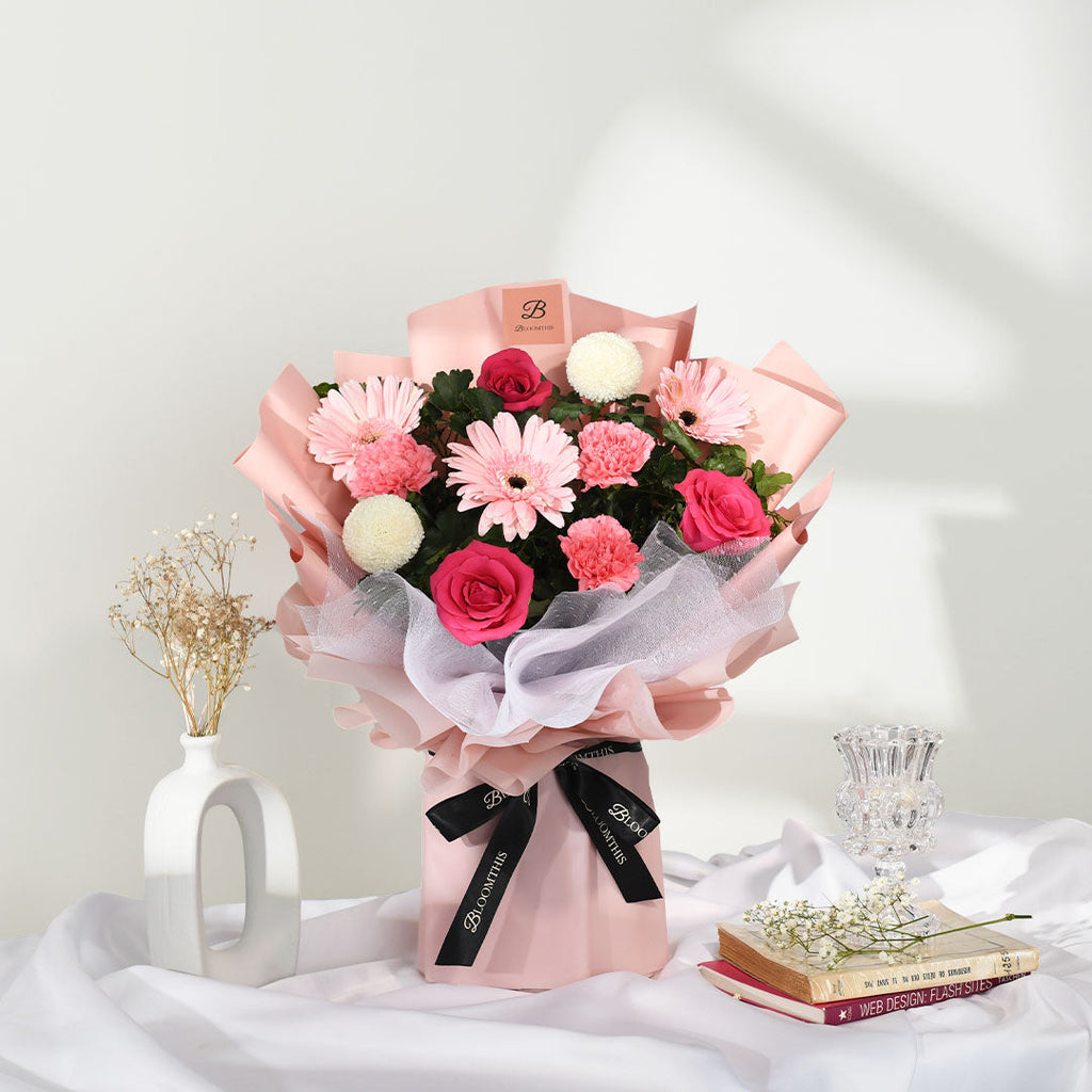 Marilyn Pink Carnation Valentine's Day Bouquet (VD)