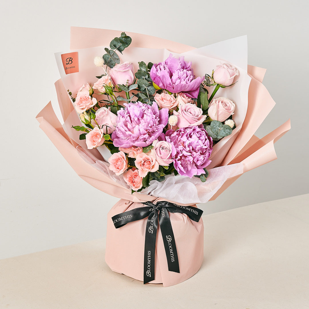 Piper Rose & Peony Bouquet | Free Delivery | BloomThis