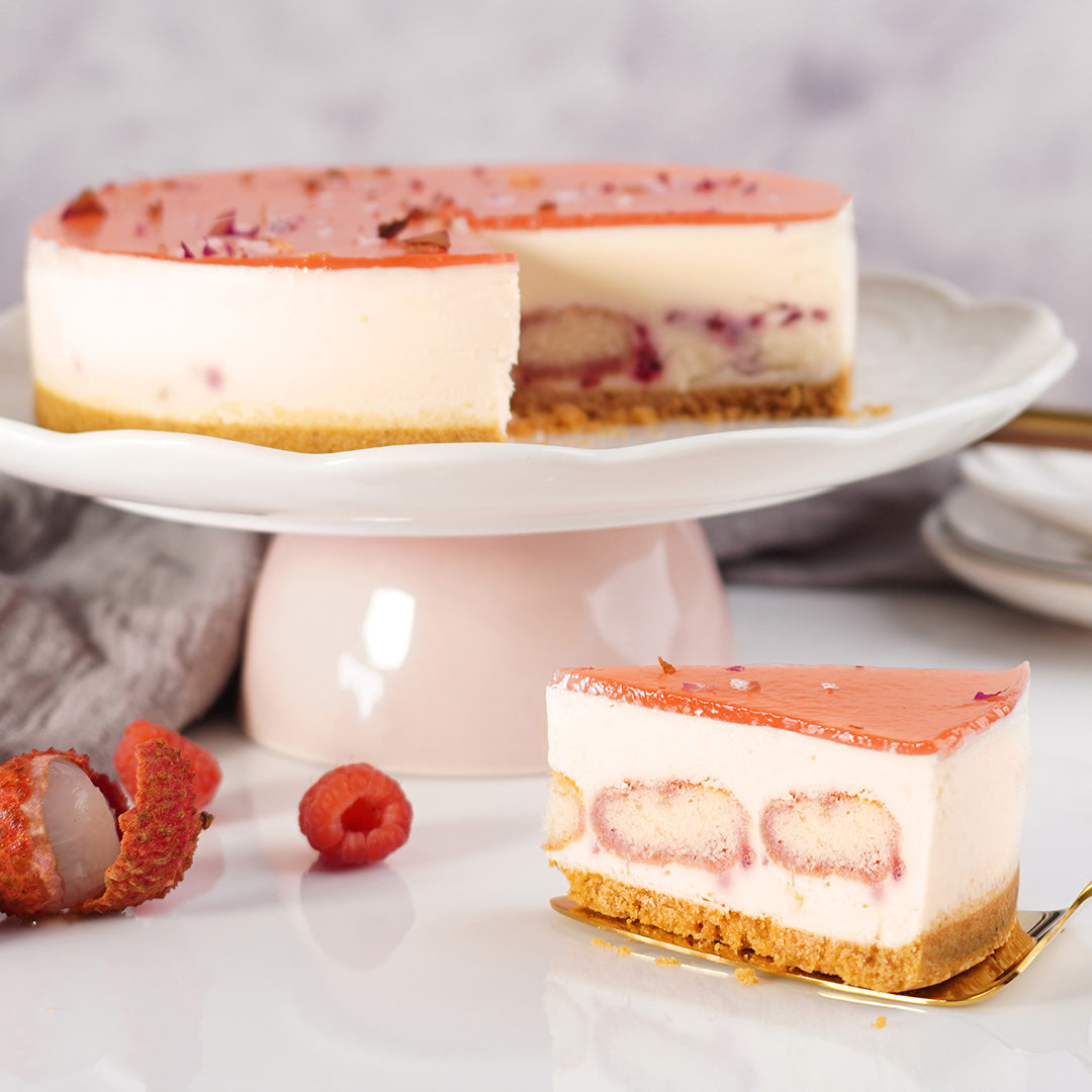 Luscious Lychee Cheesecake