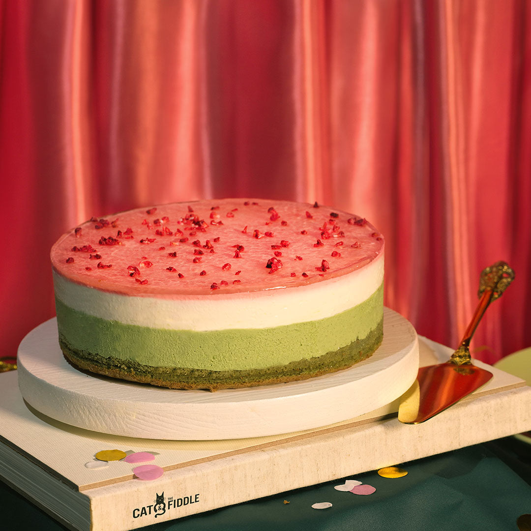 Pistachio Raspberry Cheesecake